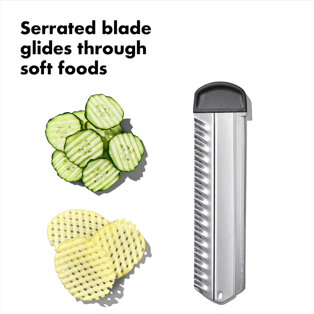 OXO Steel Profi-Obst- und Gemüsehobel aus Stahl 2.0 Single Stainless Steel, Single Stainless Steel