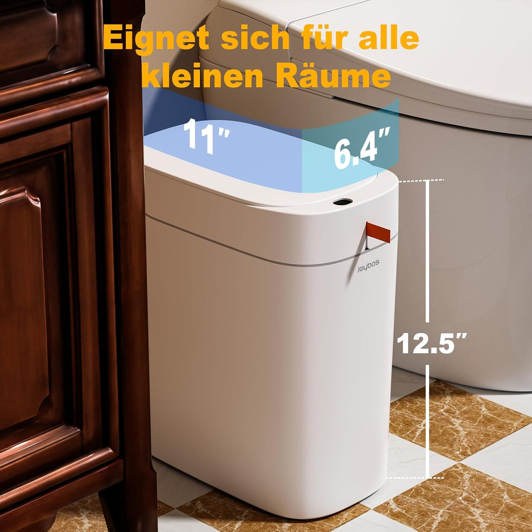 MOPUP Badezimmer-Mülleimer, automatischer Müllbeutel-Mülleimer, 3.5 Gallonen schlanker, smarter klei
