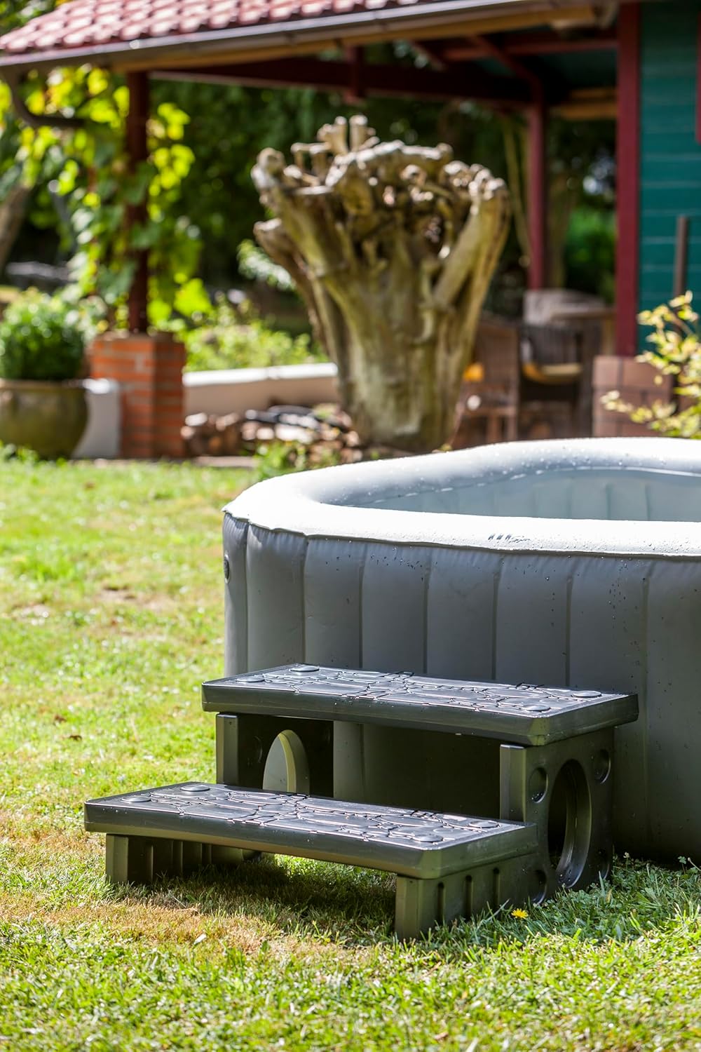 Gre SPAL2 - Leiter für Spas, 34 cm, braun, 70 x 65 x 34