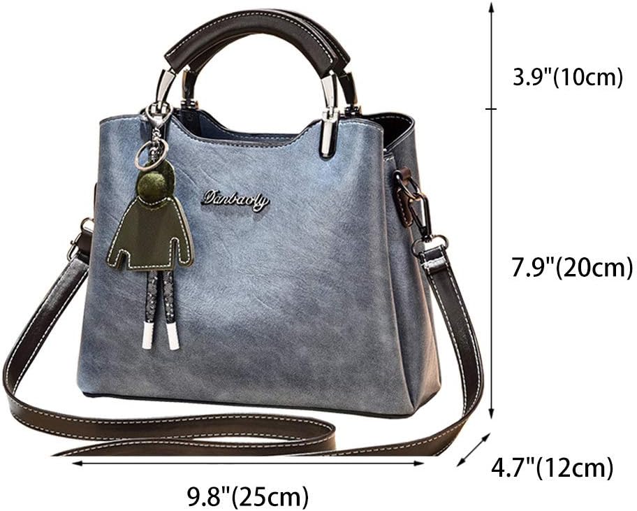 BUKESIYI Damen Tasche Umhängetasche Handtasche Frauen Klein Schultertasche Weekender Lack PU Leder C