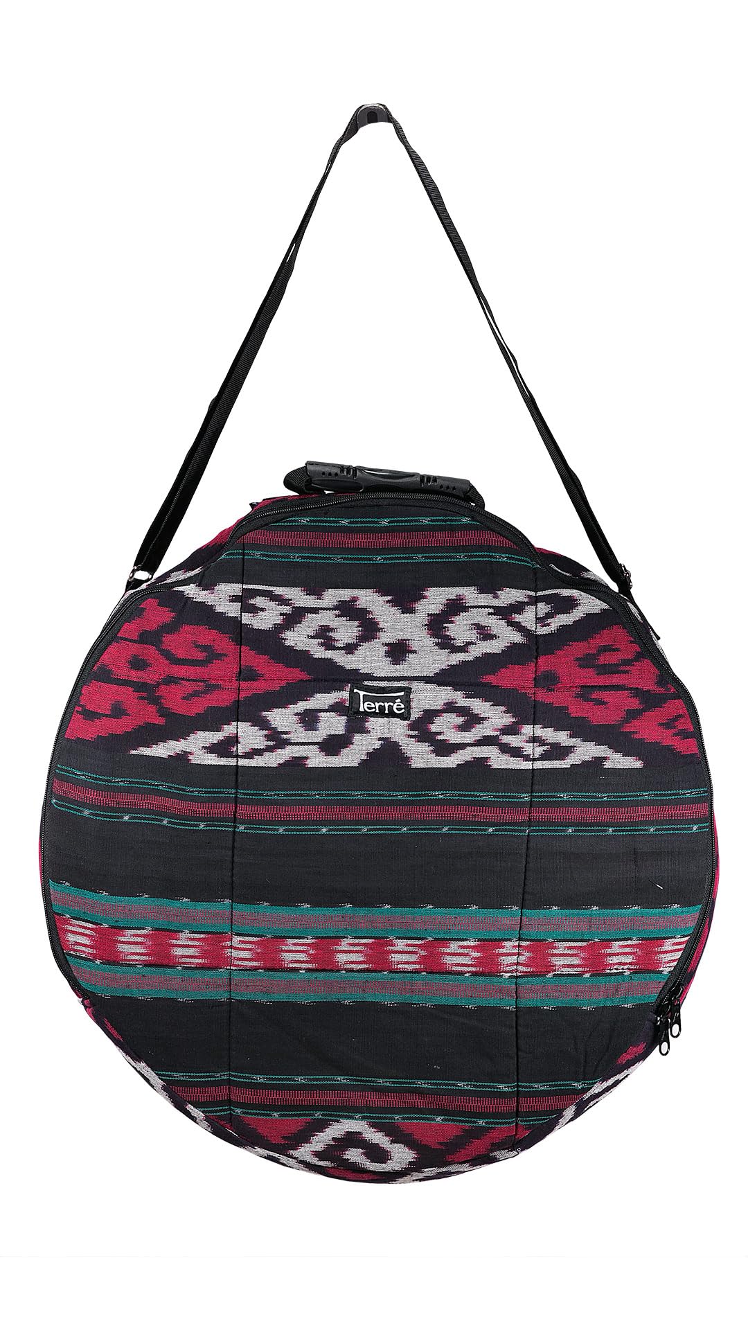 Shamandrum Tasche aus Ikat Farbig Ø 50 cm für Schamanentrommel Rahmentrommel - im MYSEVENDO Set - Ru