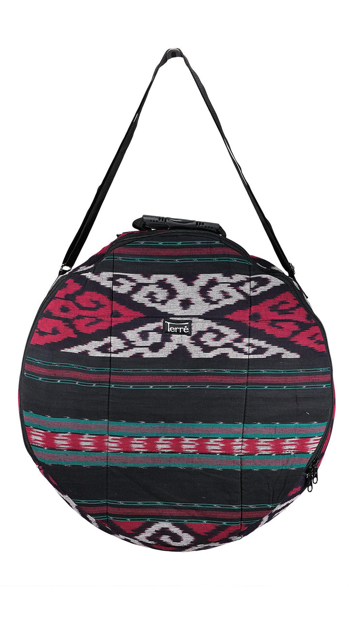 Shamandrum Tasche aus Ikat Farbig Ø 50 cm für Schamanentrommel Rahmentrommel - im MYSEVENDO Set - Ru