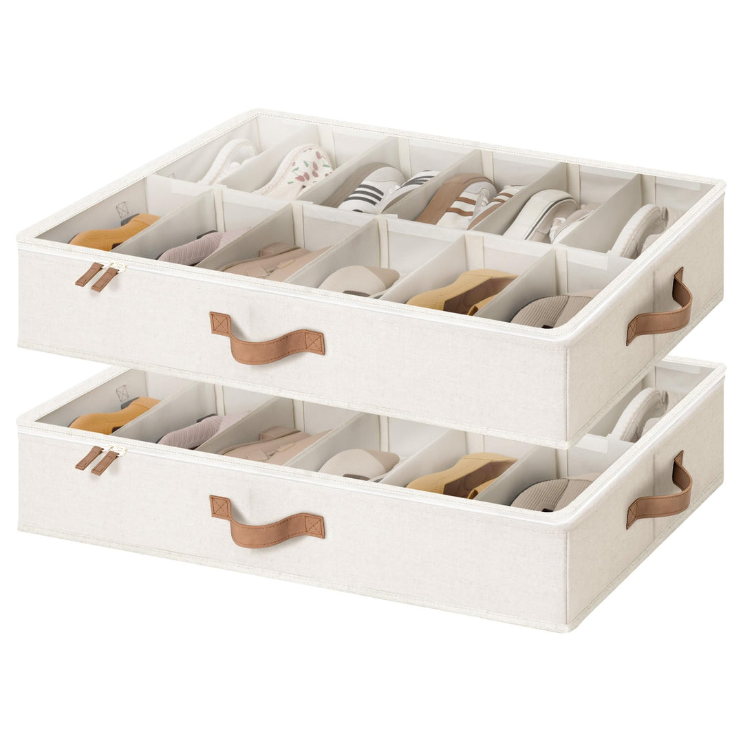 StorageWorks Aufbewahrungsbox unter dem Bett, grosse Unterbett Aufbewahrung Organizer mit Deckel, ro