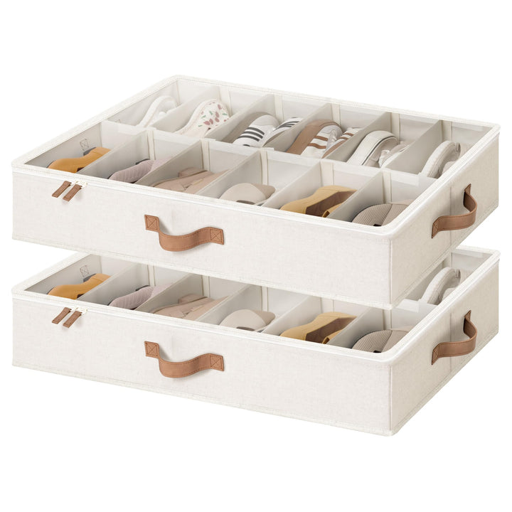 StorageWorks Aufbewahrungsbox unter dem Bett, grosse Unterbett Aufbewahrung Organizer mit Deckel, ro
