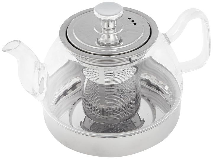 IBILI - Teekocher aus Glas mit Filter Induction, Borosilikatglas, 0,8 Liter, für Induktionsherde gee