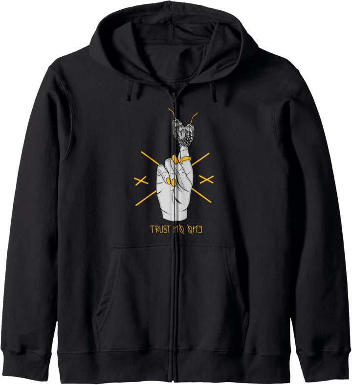 Trust No One - Sad Aesthetic Edgy Streetwear Kapuzenjacke