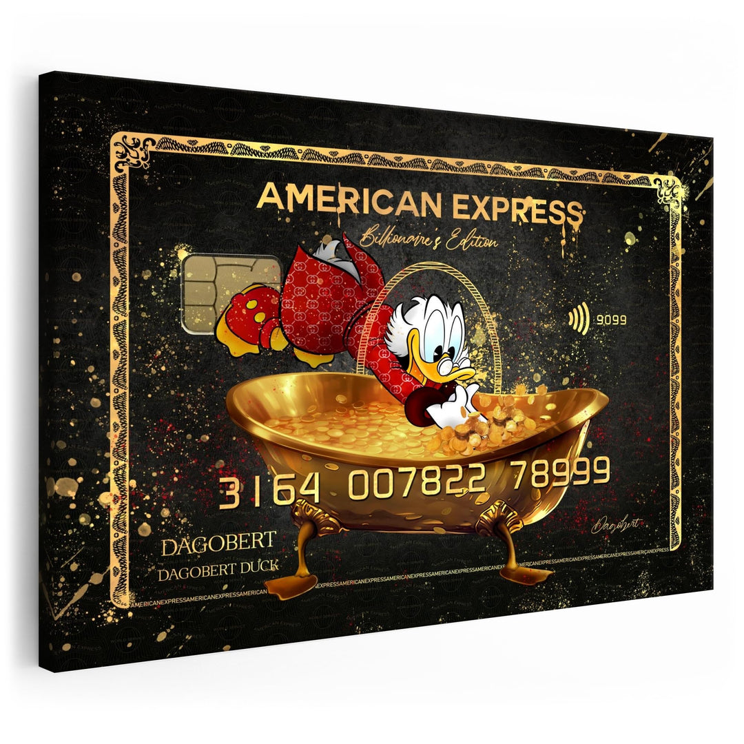 Artmazing | Dagobert Duck Bild | Dagobert Duck Leinwand | Leinwandbilder XXL Wohnzimmer | American E