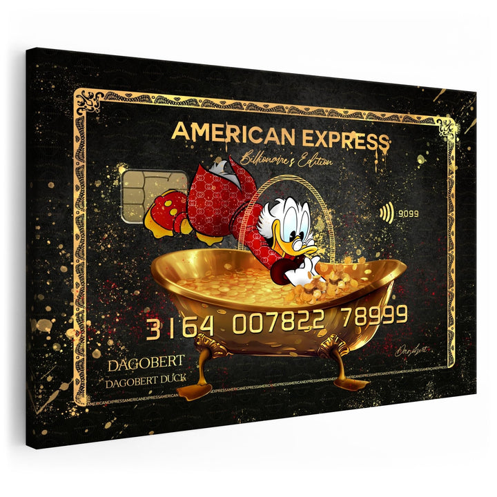 Artmazing | Dagobert Duck Bild | Dagobert Duck Leinwand | Leinwandbilder XXL Wohnzimmer | American E