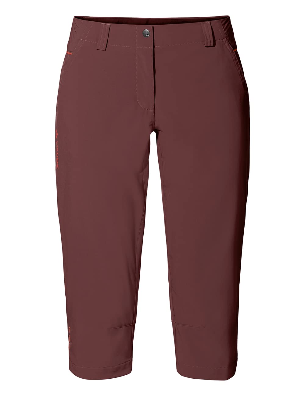 VAUDE Damen Hose Women's Skomer Capri 38 Dark Cherry, 38 Dark Cherry