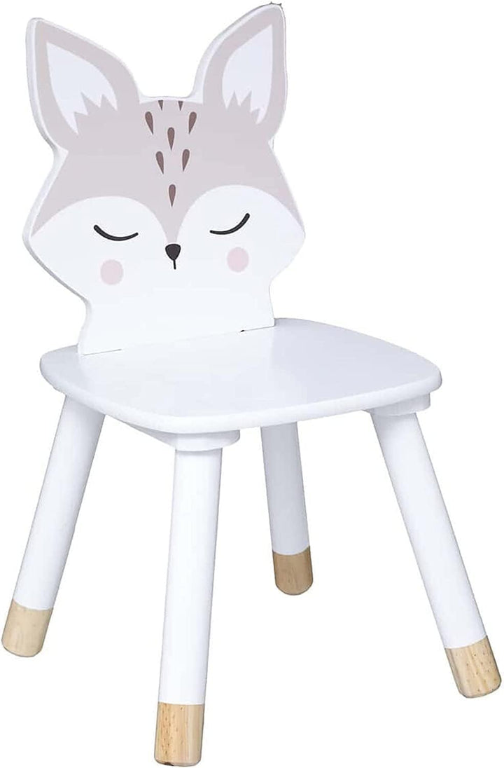 Set mit weichem Tisch und 2 Stühlen, weich, Fuchsmotiv, Atmosphera