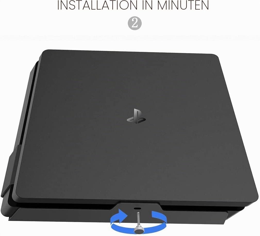 Monzlteck Wall Mount for PS4 Slim, Stander Holder Compatible for Playstation 4 Slim, near or behind