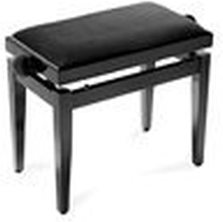 Stagg Klavierbank mit Notenfach, Schwarz matt Schwarz Modern, Schwarz Modern