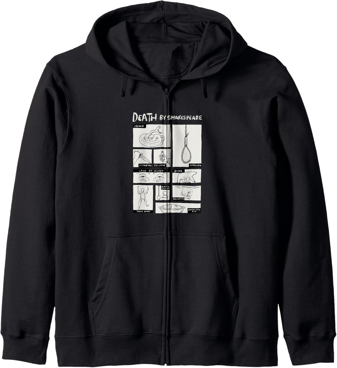 Tod von Shakespeare Design Kapuzenjacke