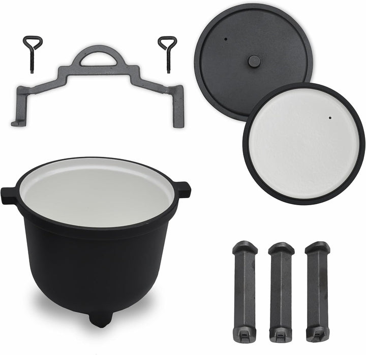 Emaillierter Gusseisentopf ungarischer Jagdtopf für das Lagerfeuer 8L 10L (10L), 10L