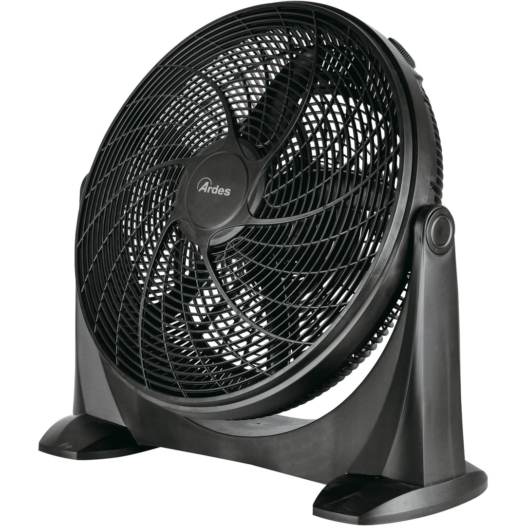 ARDES - AR5A51 Leiser Bodenventilator 5 FLÜGEL SPACE 51 - Bodenventilator ganz in Schwarz mit vertik