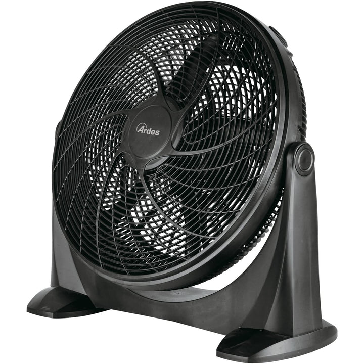 ARDES - AR5A51 Leiser Bodenventilator 5 FLÜGEL SPACE 51 - Bodenventilator ganz in Schwarz mit vertik