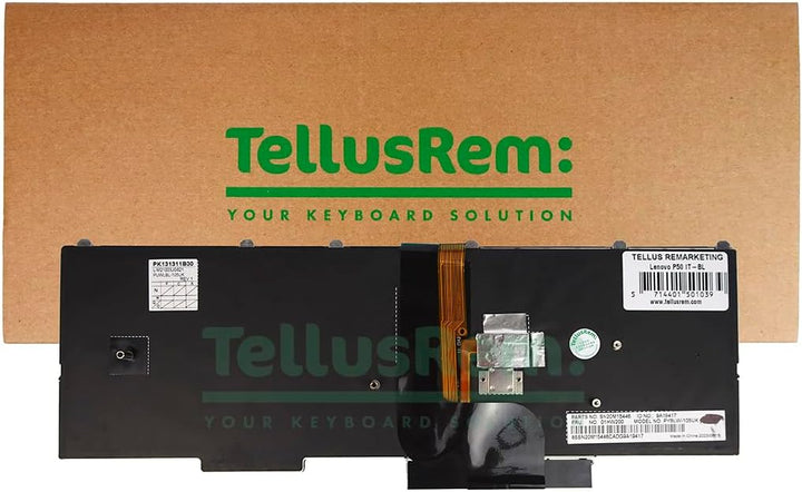 TellusRem ersatztastatur Italienisch Hintergrundbeleuchtung für Lenovo Thinkpad P50 P70 P51 P71 Back