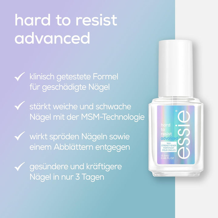 Essie Hard to Resist Advanced Nail Strengthener, professioneller Nagelhärter für stärkere, gesündere