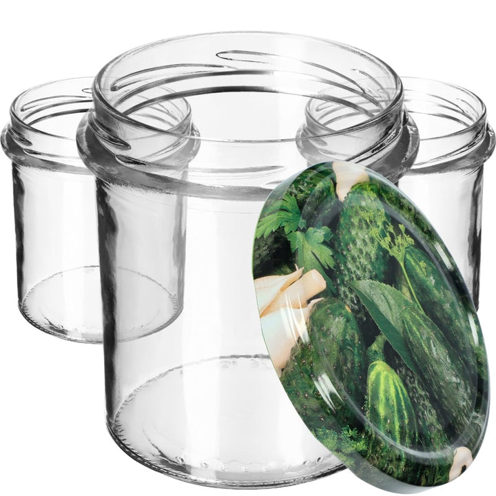 KADAX 10er Set Marmeladengläser 350ml TO82 Essiggurken, Einmachgläser Vorratsgläser Mason Jar mit Sc