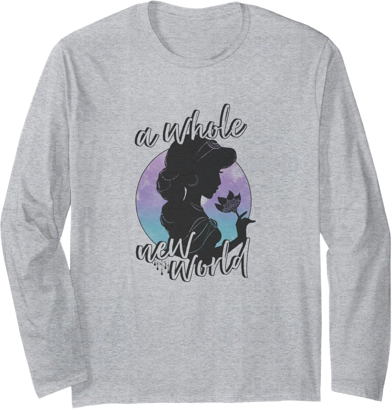 Disney Aladdin Jasmine A Whole New World Profile Silhouette Langarmshirt