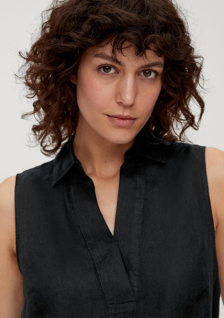 s.Oliver Damen 2131840 Bluse ärmellos 34 Schwarz 9999, 34 Schwarz 9999