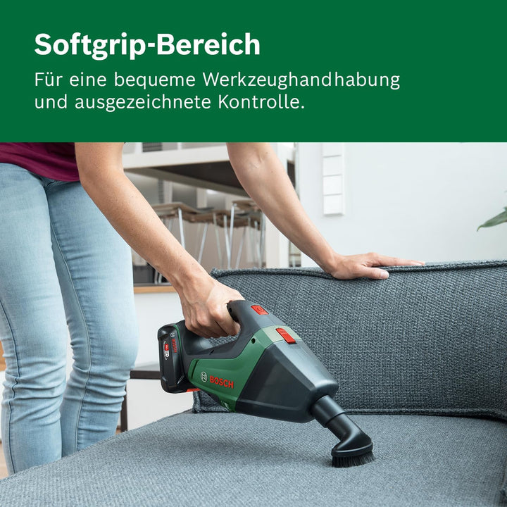 Bosch Home and Garden Akku Staubsauger UniversalVac 18 (2,5 Ah Akku, 18 Volt Sytem, im Karton), Gree
