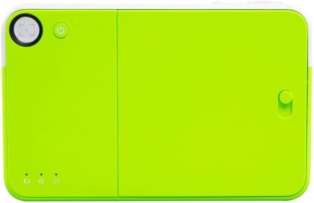 KODAK Printomatic Sofortbildkamera (Grün) Basis-Paket + Zinkpapier (20 Blätter) Etui + Bequemer Hals