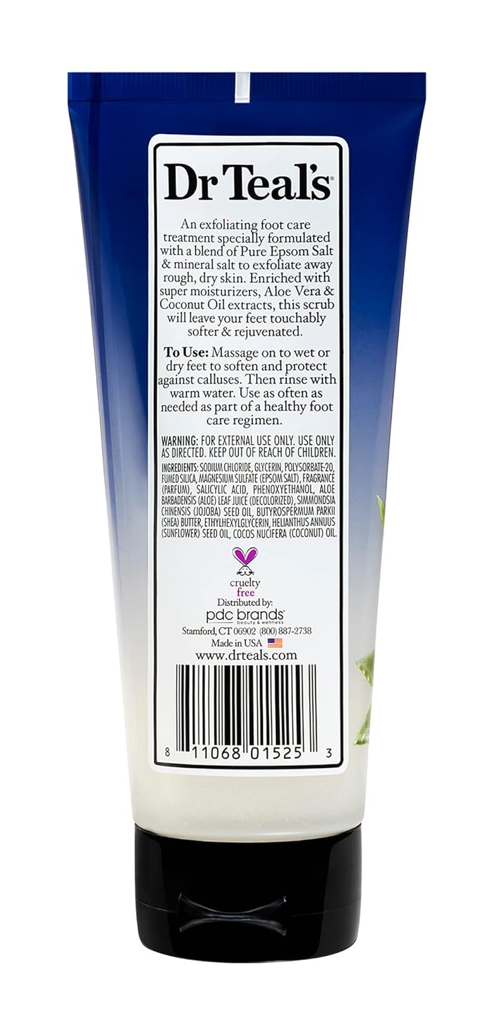 Dr Teal's Sanftes Peeling mit reinem Epsom Salt Aloe und Kokosöl