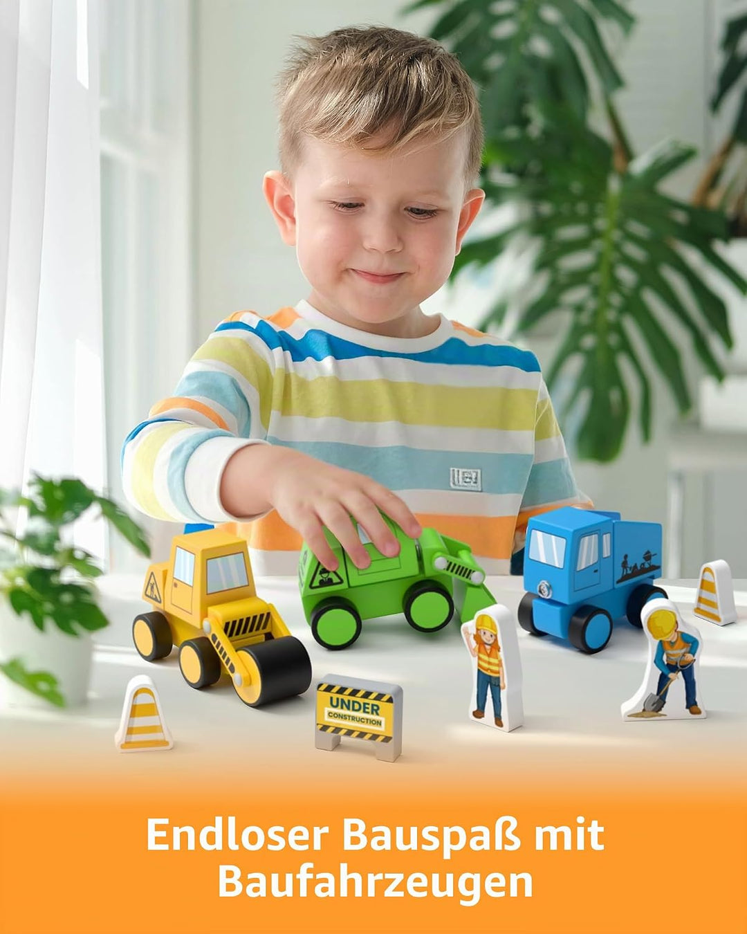 Coogam Take Apart Construction Truck Spielzeug für Kleinkinder, Snap Together Engineering Car Buildi