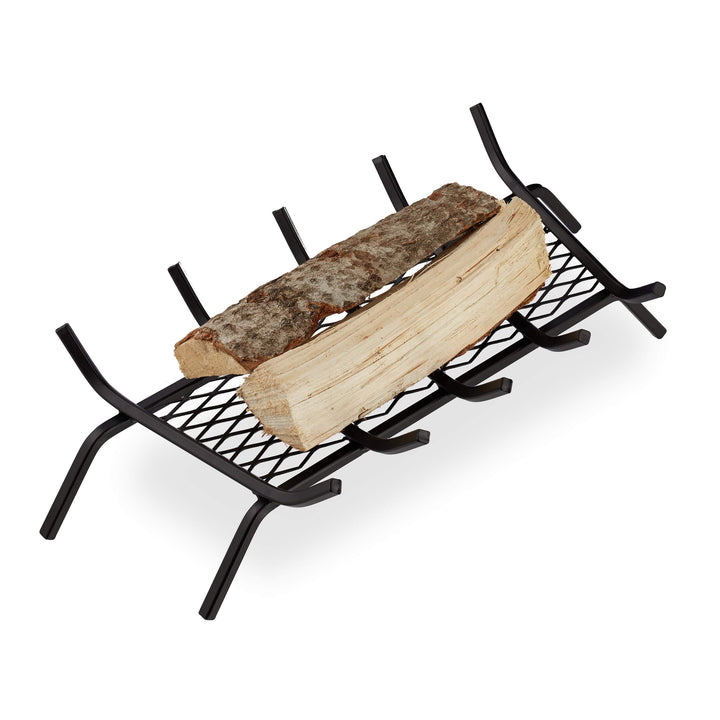 Relaxdays, schwarz Kaminrost, eckig, Stahl, Kamin & Grillkamin, massiv & robust, Feuerrost mit Füsse