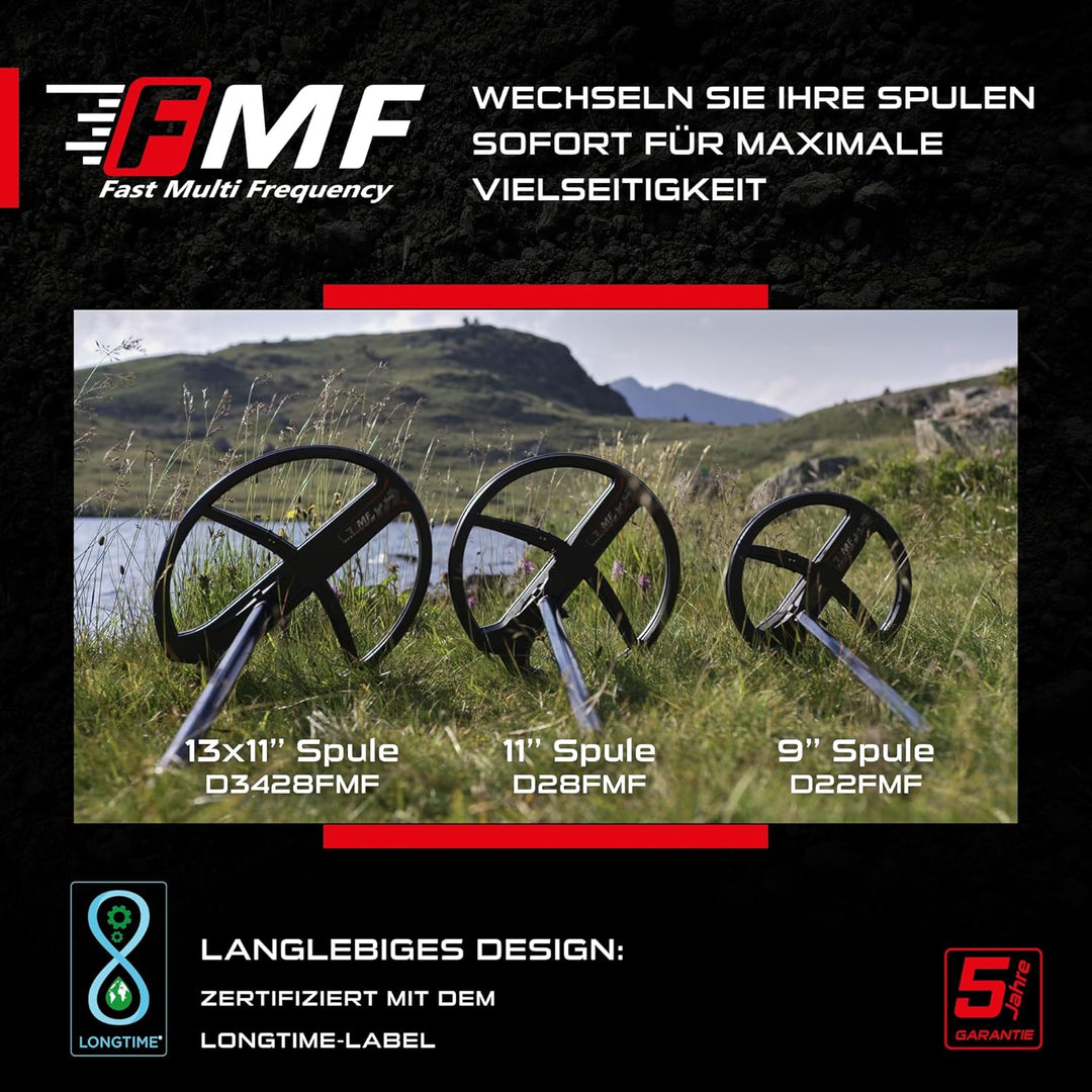 XP DEUS II Doppel-D FMF Suchspule 28 cm