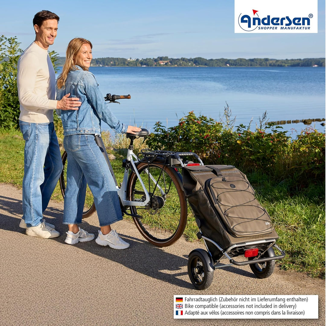 ANDERSEN Einkaufstrolley - Royal Shopper Plus Fado 3.0 Oliv 74 L Einkaufswagen, Freizeit, gross, The