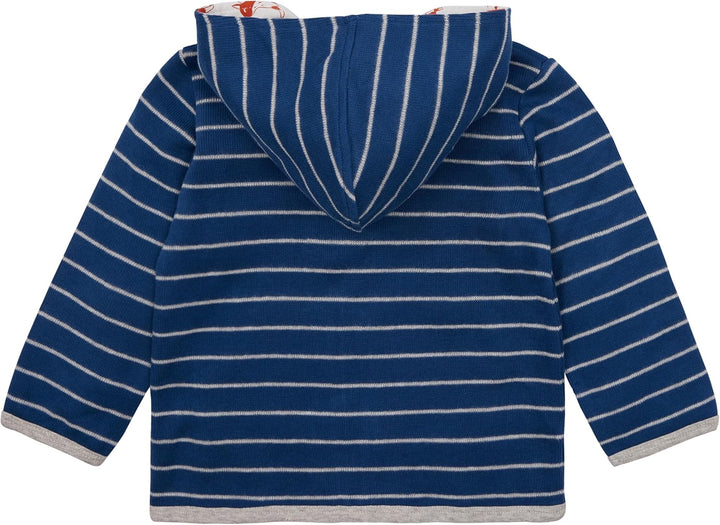 loud + proud Unisex Kinder Ringel, GOTS-Zertifiziert Jacke 74-80 Ultramarine, 74-80 Ultramarine