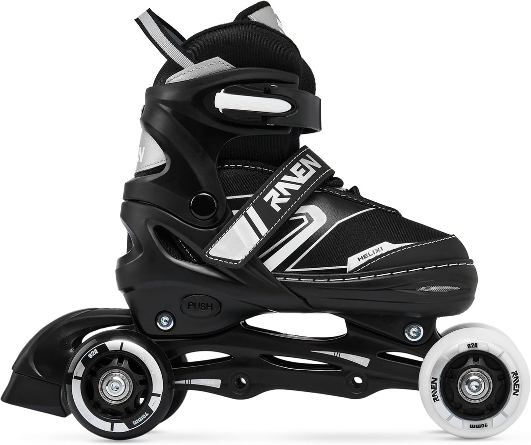 RAVEN Verstellbare 4in1 Inlineskates-Schlittschuhe-Rollschuhe-Triskates Helixi 30-33 (18cm-20cm) Hel