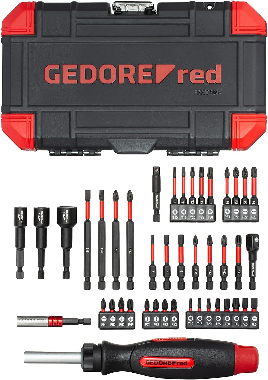 GEDORE 3304901 red R33003044 Adventskalender 2023, 44 teilig, Adventskalender für Männer, Männer Ges