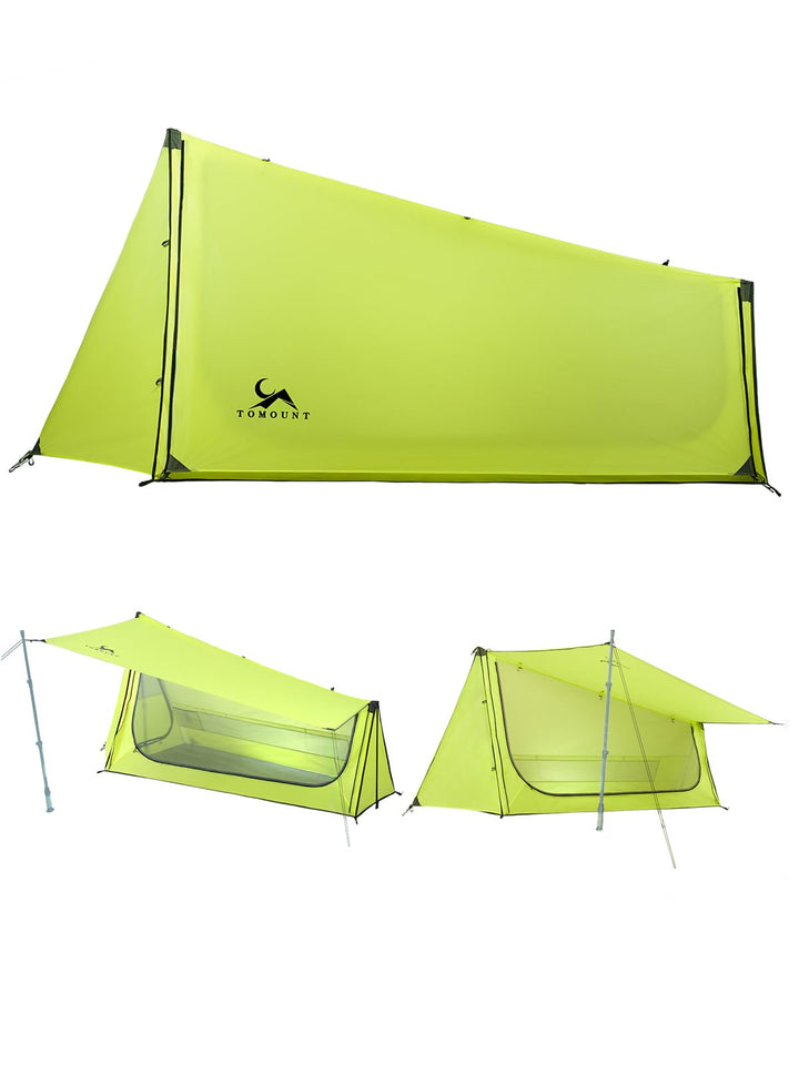 TOMOUNT Ultraleichte Nylon Trekking Shelter EIN-Mann Zelt Kleine Packungsgrösse Zeltbahn, 4 Saison W