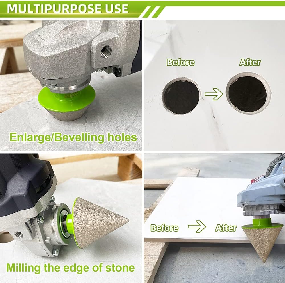 FACHLICH Diamant Fasenbits 50mm Diamant Fingerfräser zum Vergrössern Löcher in Fliesen Porzellan Mar