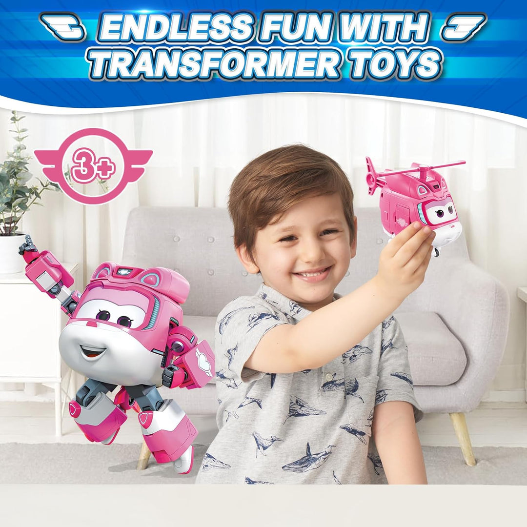 Super Wings Transformations-Flugzeug Supercharged Dizzy, ca. 12,7 cm grosse Spiel-Figur für Kinder,