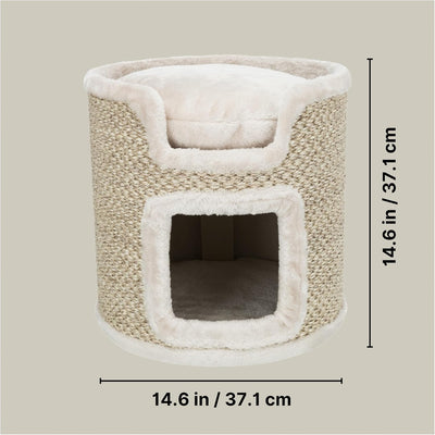 Trixie 44706 Cat Tower Ria, 37 cm, lichtgrau/natur, Cat Tower Ria, 37 cm