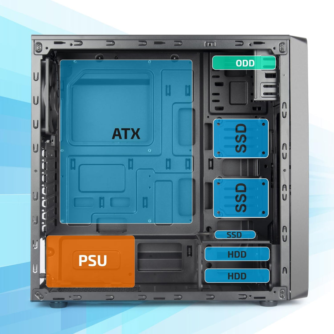 Vultech Gehäuse ATX VCO-A2699, 1XUSB 3.0, 2XUSB 2.0 Ohne Netzteil ATX - 405x185x415mm, Ohne Netzteil