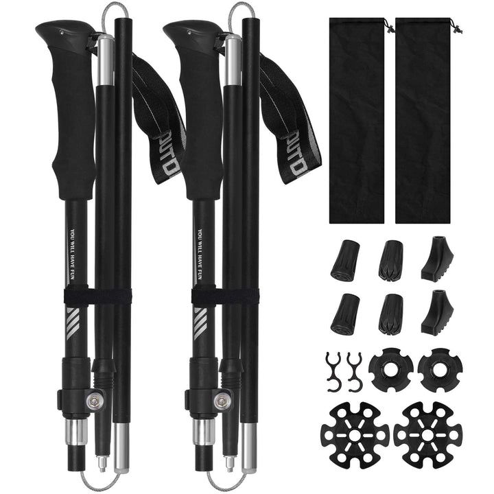 MAILLARD Wanderstöcke Faltbar 7075 Aluminium, Nordic Walking Stöcke Verstellbar 115-135cm, Trekkings
