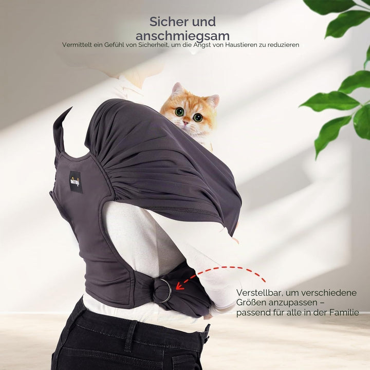 NATUYA Hundetragetasche, leichte freihändige Welpen-Tragetasche, Anti-Angst-Katzenschlinge, grössenv