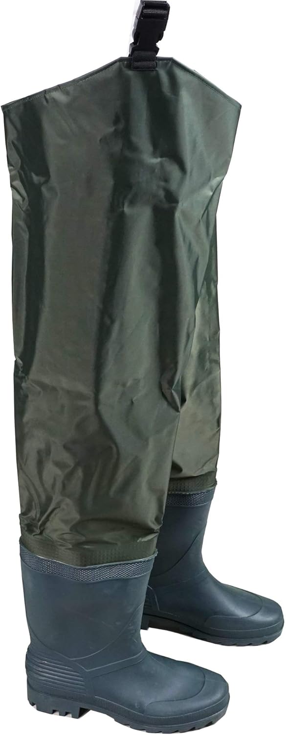 Q-Tac PVC Watstiefel mit Rutschfester Sohle, Anglerstiefel in der Grösse 41 – 46