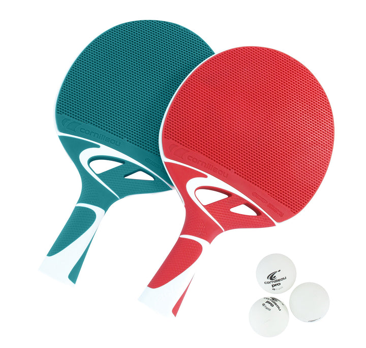 Cornilleau Tischtennisschläger-Set Tacteo 50 Duo Pack Einzelbett, Einzelbett