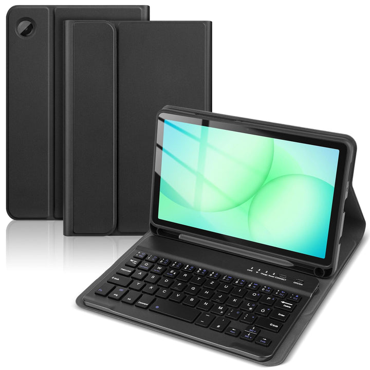 Tastatur für Samsung Galaxy Tab A11 8.7 Zoll 2025, Hülle mit Tastatur für Samsung Galaxy Tab A11/A9,