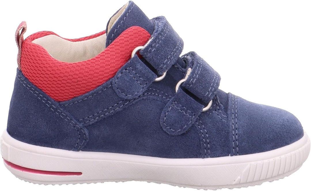 Superfit Mädchen Moppy Sneaker 19 EU Blau Rot 8030, 19 EU Blau Rot 8030