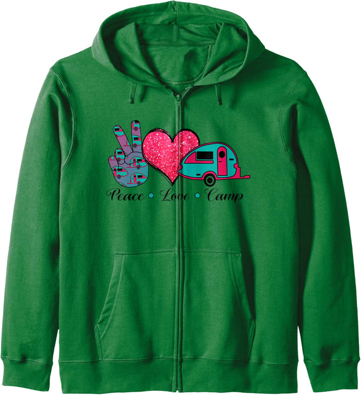 Camper Campen Reise Gadget Wohnwagen Love Camping Kapuzenjacke