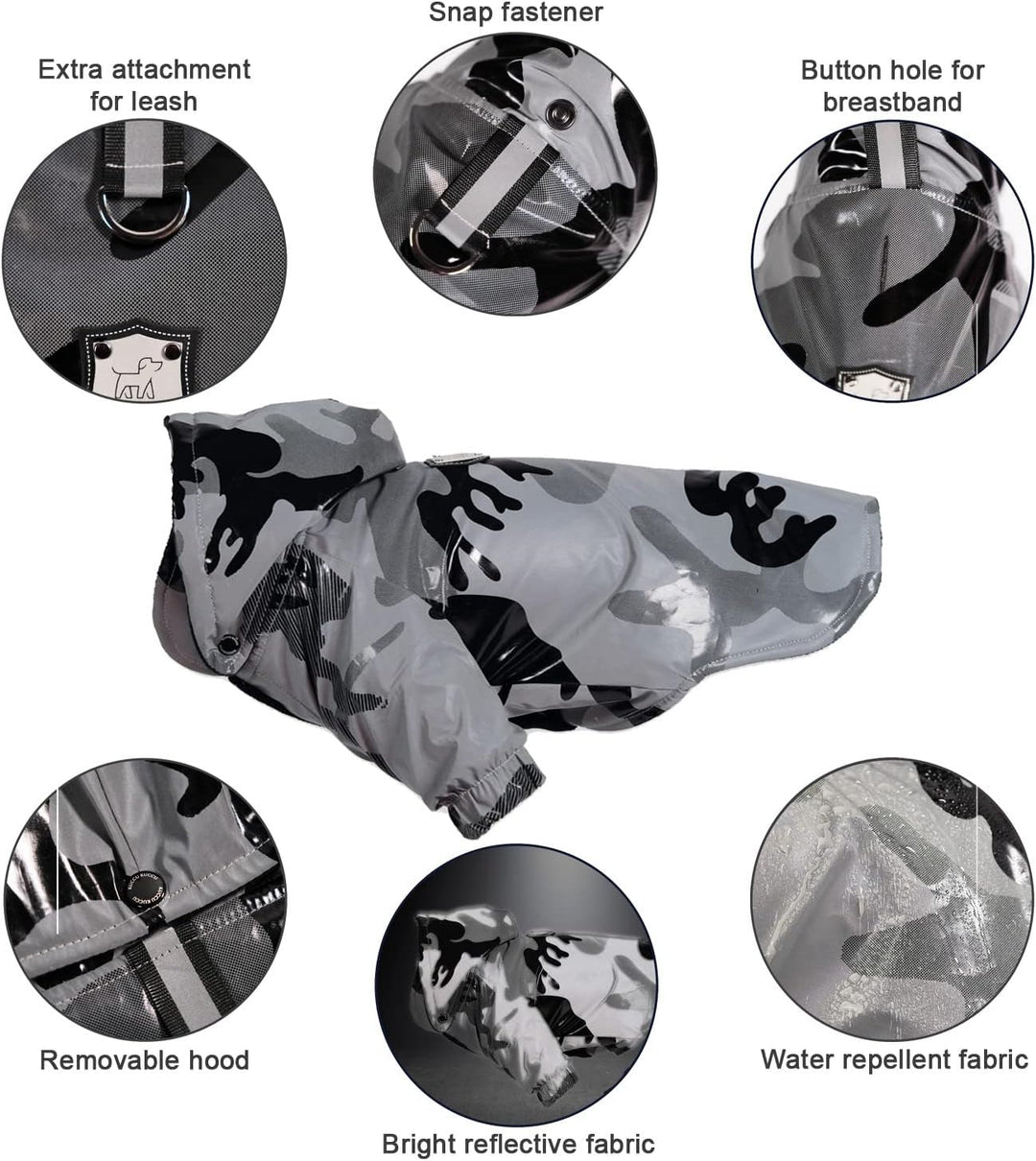 Hundejacke Wasserdichter Hundemantel Reflektierende Jacke für kaltes Wetter mit weichem Fleecefutter