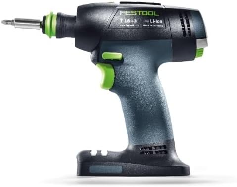 Festool Akku-Bohrschrauber T 18+3-Basic (mit Werkzeugfutter, Magnet-Bithalter, Schnellspannbohrfutte