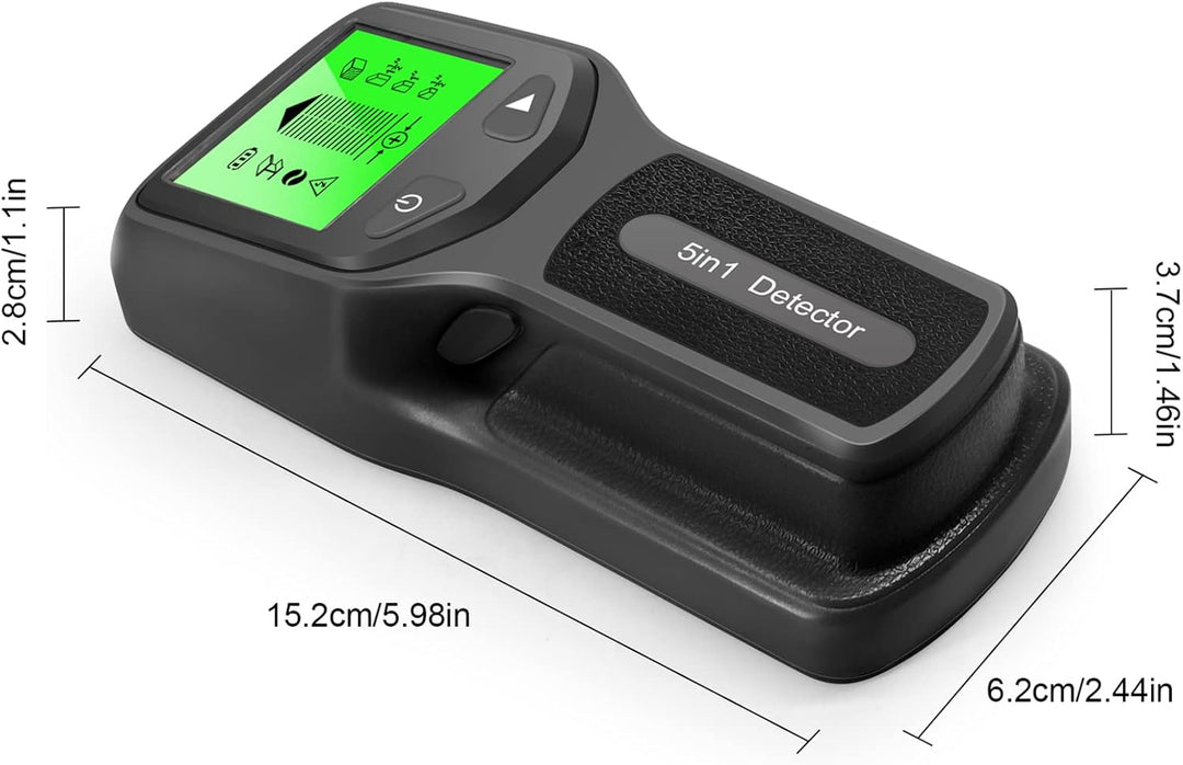 Shkalacar Digitales Ortungsgerät, 5 in 1 Elektronischer Wandscanner-Detektor mit HD LCD Display, Aku